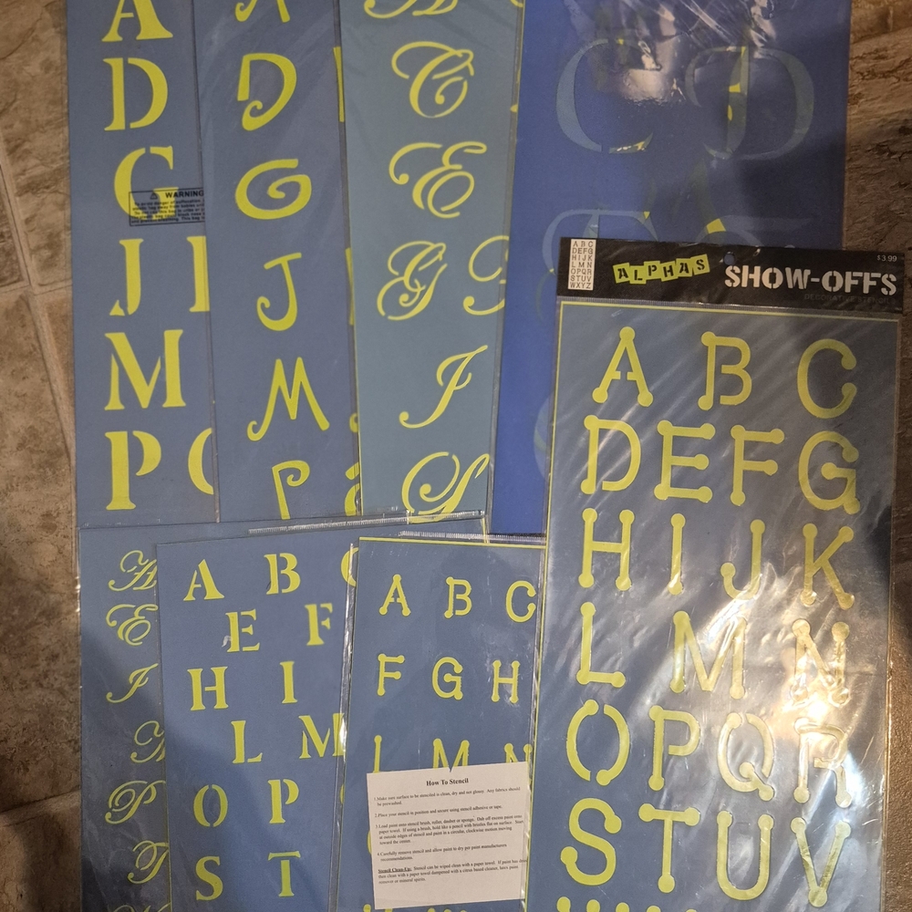 Lot of 18 Show-Offs Stencils – Letters, Floral, Words, DIY Craft Decor - Picture 8 of 10